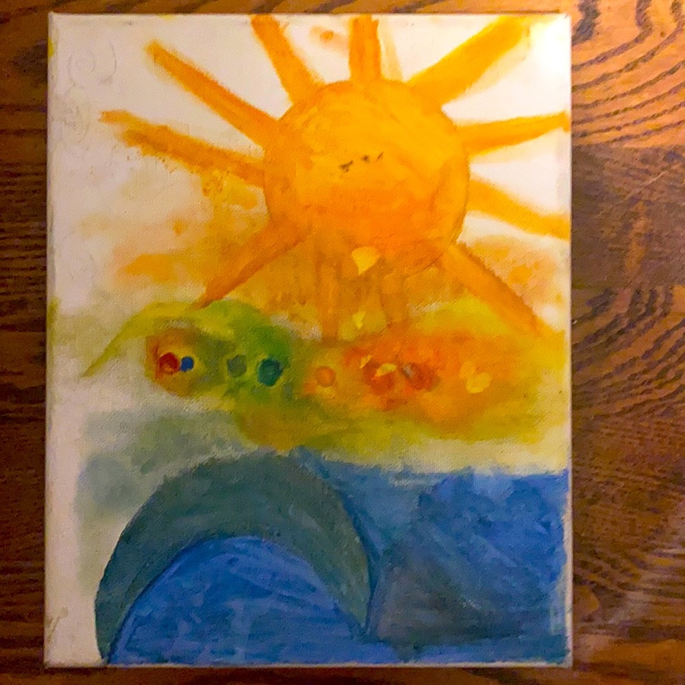 RESERVED local child artist painting